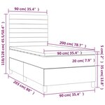 vidaXL Sommier à lattes de lit et matelas et LED Gris clair 90x200cm