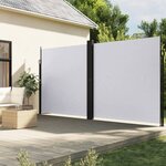 vidaXL Auvent latéral rétractable blanc 220x1200 cm
