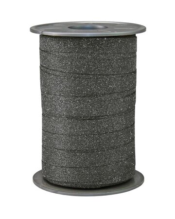 Bolduc poly glitter 100-m-bobine 10 mm noir