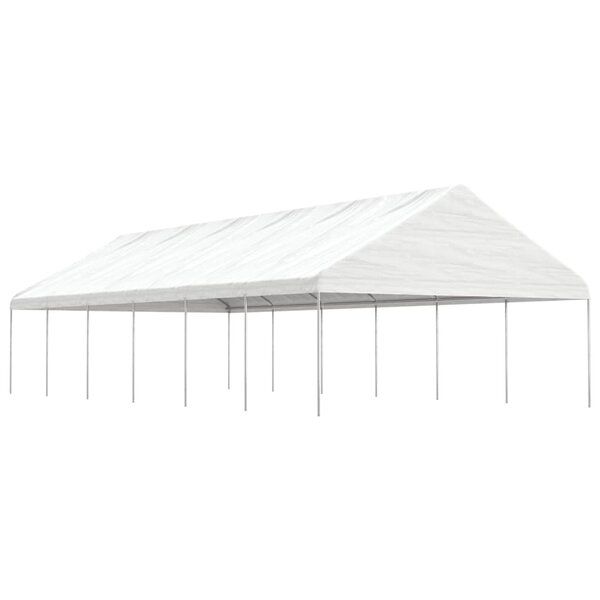 vidaXL Belvédère avec toit blanc 13 38x5 88x3 75 m polyéthylène