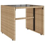 vidaXL Salon de jardin avec coussins 4 Pièces beige résine tressée