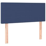 vidaXL Sommier à lattes de lit avec matelas Bleu 100x200 cm Tissu