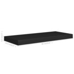 vidaXL Étagères murales flottantes 2 Pièces noir 60x23 5x3 8 cm MDF