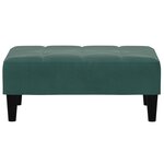 vidaXL Canapé-lit à 2 places avec repose-pied vert foncé velours