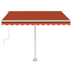 vidaXL Auvent automatique sur pied 300x250 cm Orange/marron