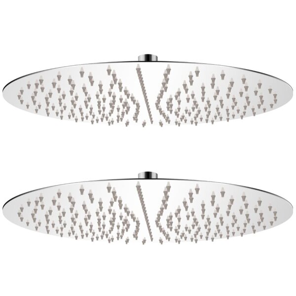 vidaXL Pomme de douche plongeante 2 Pièces Acier inoxydable Ø 40 cm
