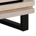 vidaXL Tables de chevet 2 Pièces 40x34x46 cm bois manguier massif blanchi