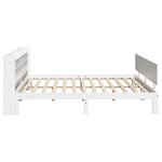 vidaXL Cadre de lit et tête de lit blanc 180x200 cm bois de pin massif
