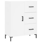 vidaXL Buffet haut Blanc 69 5x34x180 cm Bois d'ingénierie