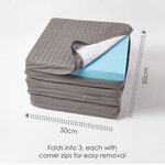Coussin d'assise déhoussable pour canapé 3 places en coton  Gris foncé - HOMESCAPES