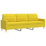 vidaXL Ensemble de canapés 2 Pièces jaune clair tissu