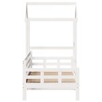vidaXL Lit de jour avec toit blanc 90x190 cm bois de pin massif