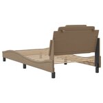 vidaXL Cadre de lit avec tête de lit Cappuccino 100x200 cm Similicuir