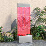 vidaXL Colonne à bulles avec LED RVB Inox et acrylique 110 cm