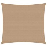 vidaXL Voile d'ombrage 160 g/m² Taupe 4x4 m PEHD