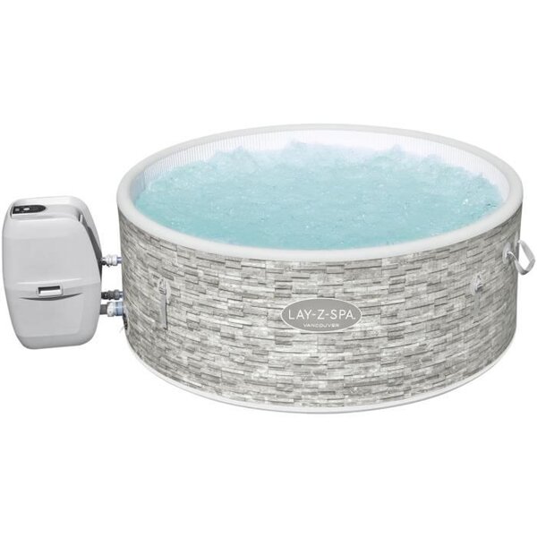 Spa gonflable rond lay-z-spa vancouver airjetplus décor pierre 155 x 60 cm
