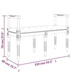 vidaXL Banc Gris foncé 110x40x70 cm Velours