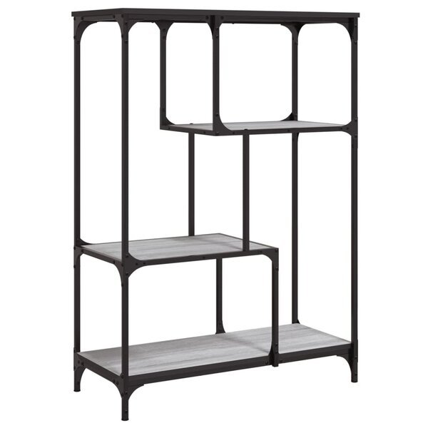 vidaXL Bibliothèque sonoma gris 81x36x115cm bois d'ingénierie et acier