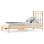 vidaXL Lit coulissant 2x(90x190) cm Bois de pin massif