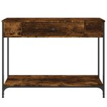 vidaXL Table console chêne fumé 100x34 5x75 cm bois d'ingénierie