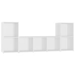 vidaXL Ensemble de meubles TV 3 Pièces Blanc Aggloméré