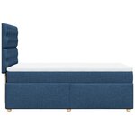 vidaXL Sommier à lattes de lit avec matelas Bleu 90x200 cm Tissu