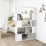 vidaXL Bibliothèque Séparateur de pièce Blanc Bois d'ingénierie