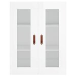 vidaXL Armoire murale blanc brillant 69 5x34x90 cm