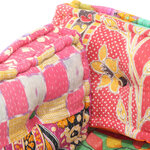 vidaXL Coussin de canapé palette Multicolore Tissu Patchwork