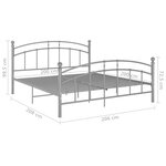 vidaXL Cadre de lit Gris Métal 200x200 cm