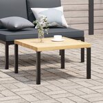 vidaXL Table basse de jardin noir 65x65x40 cm aluminium