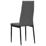 vidaXL Chaises à manger lot de 2 gris clair tissu