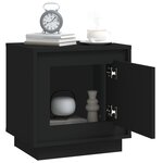 vidaXL Tables de chevet 2 Pièces noir 44x35x45 cm bois d'ingénierie
