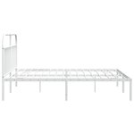 vidaXL Cadre de lit métal avec tête de lit blanc 200x200 cm