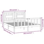 vidaXL Cadre de lit sans matelas bois massif de pin 160x200 cm
