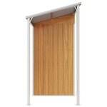 vidaXL Abri de jardin avec toit prolongé marron clair 277x110 5x181 cm
