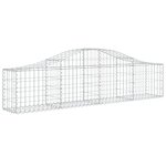vidaXL Panier de gabions arqué 200x30x40/60 cm Fer galvanisé