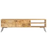 vidaXL Meuble TV Bois de manguier massif 140x30x40 cm