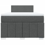 vidaXL Sommier à lattes de lit avec matelas Gris foncé 120x200cm Tissu