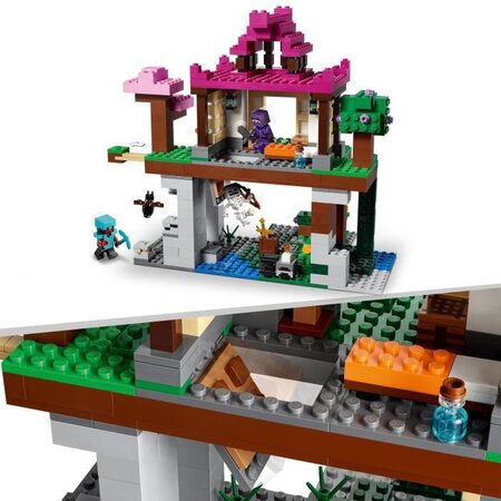 Lego 21183 minecraft le camp d'entraînement set maison grotte
