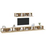 vidaXL Ensemble de meubles TV 6 Pièces Chêne sonoma Bois d'ingénierie