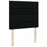 vidaXL Sommier à lattes de lit avec matelas noir 120x190 cm tissu