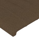 vidaXL Tête de lit avec oreilles Marron Foncé 147x16x78/88 cm Tissu