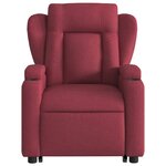 vidaXL Fauteuil inclinable électrique rouge bordeaux tissu