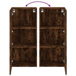 vidaXL Meuble TV mural chêne fumé 40 5x30x90 cm bois d'ingénierie
