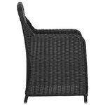 vidaXL Ensemble à manger d'extérieur 9 Pièces Résine tressée Noir