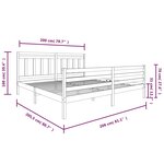 vidaXL Cadre de lit Marron miel Bois massif 200x200 cm