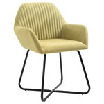 vidaXL Chaises à manger lot de 6 vert tissu