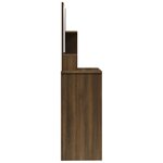vidaXL Coiffeuse avec miroir Chêne marron 86 5x35x136 cm