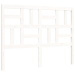 vidaXL Cadre de lit avec tête de lit blanc 120x200 cm bois massif